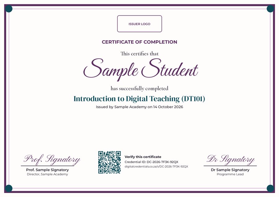 Royal Classic certificate design